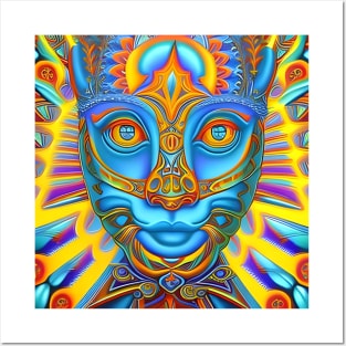 Catgirl DMTfied (2) - Trippy Psychedelic Art Posters and Art